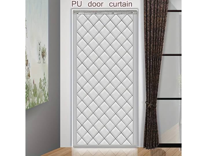 Rideau de porte d'hiver en cuir PU, sans poinçon, épais, conservation de la chaleur, isolation phonique, coton, coupe-vent, imperméable