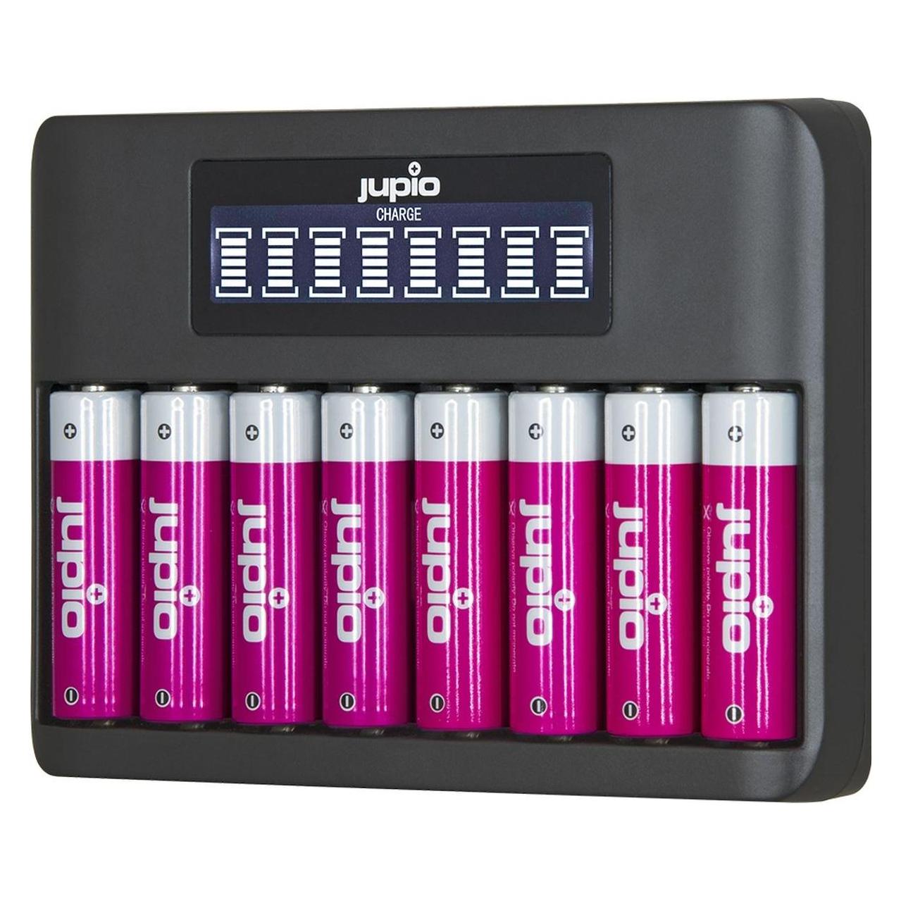 Jupio USB 8-SLOTS Octo Battery Charger LCD (JBC0130) (1 Stk., AA, AAA) (JBC0130)