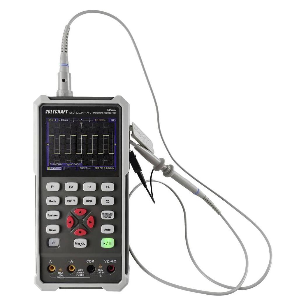 Voltcraft DSO-2202H + AFG Hand-Oszilloskop (CAT II 400V, Oszilloskop) (VC-13438620)