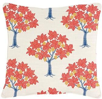 "Lemon Grove Citrus InsideOut Outdoor Pillow - 20"" x 20"" - Ballard Designs"