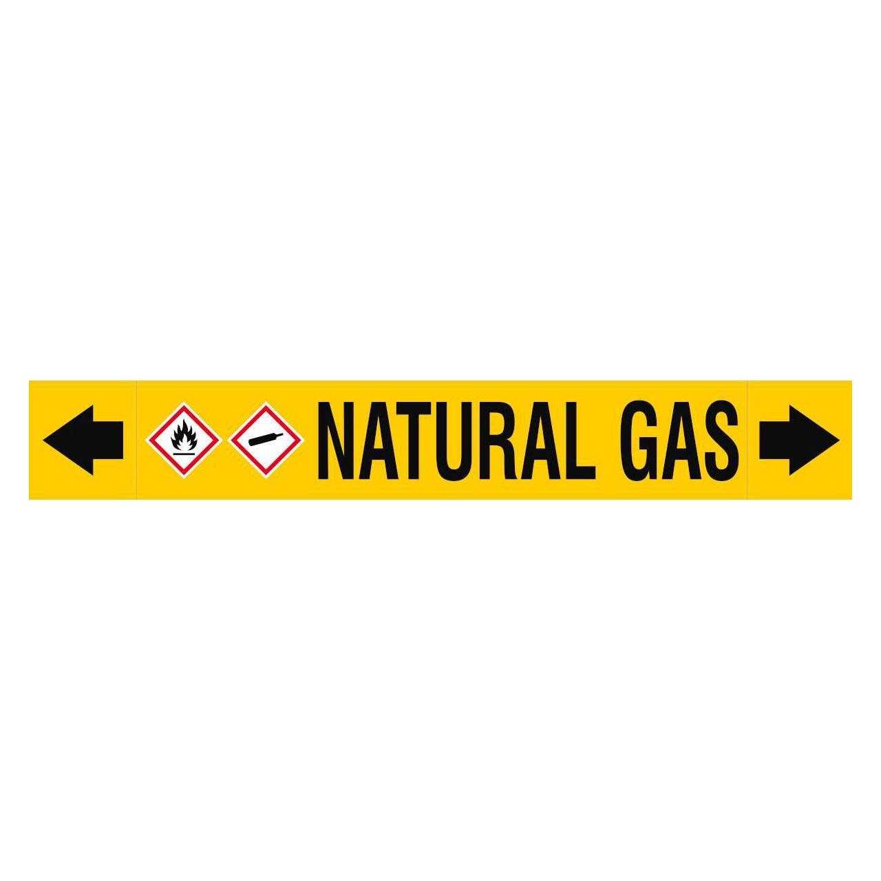 Brady ASME - Rohrmarkierer - Natural Gas (ASMEPM-100X690MM-NATURAL GAS)