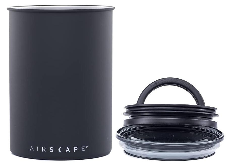 Dripio RVS koffiecontainer, luchtdicht, medium formaat, mat zwart
