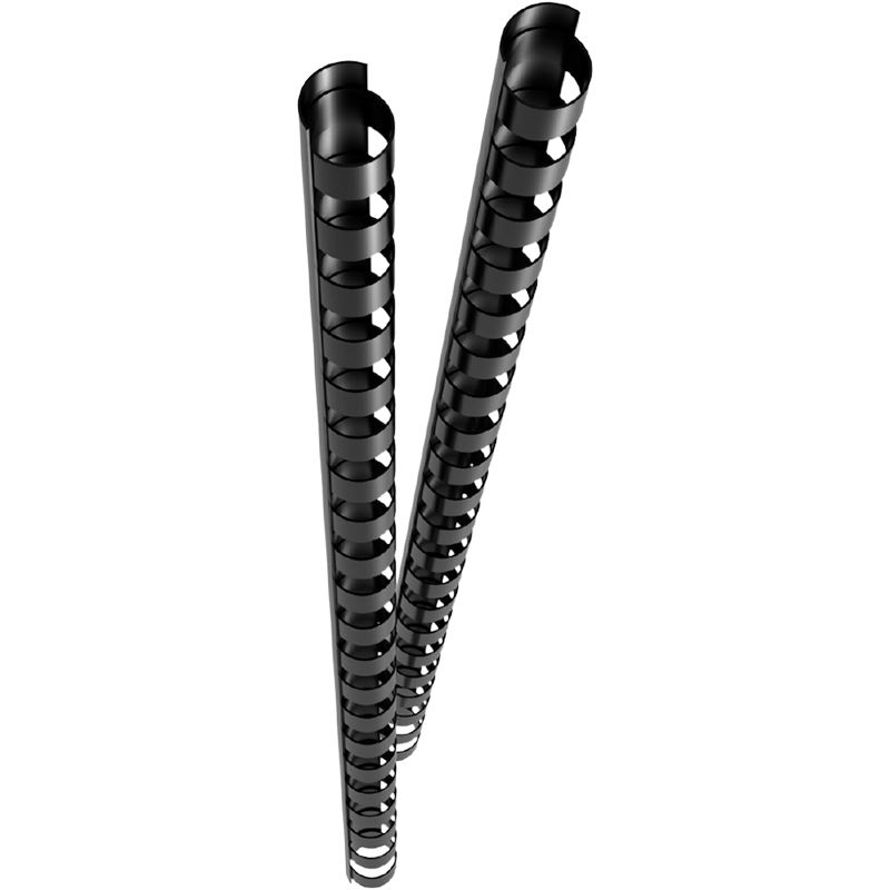 Genie Spiralbinderücken 8mm 25 Stk, schwarz