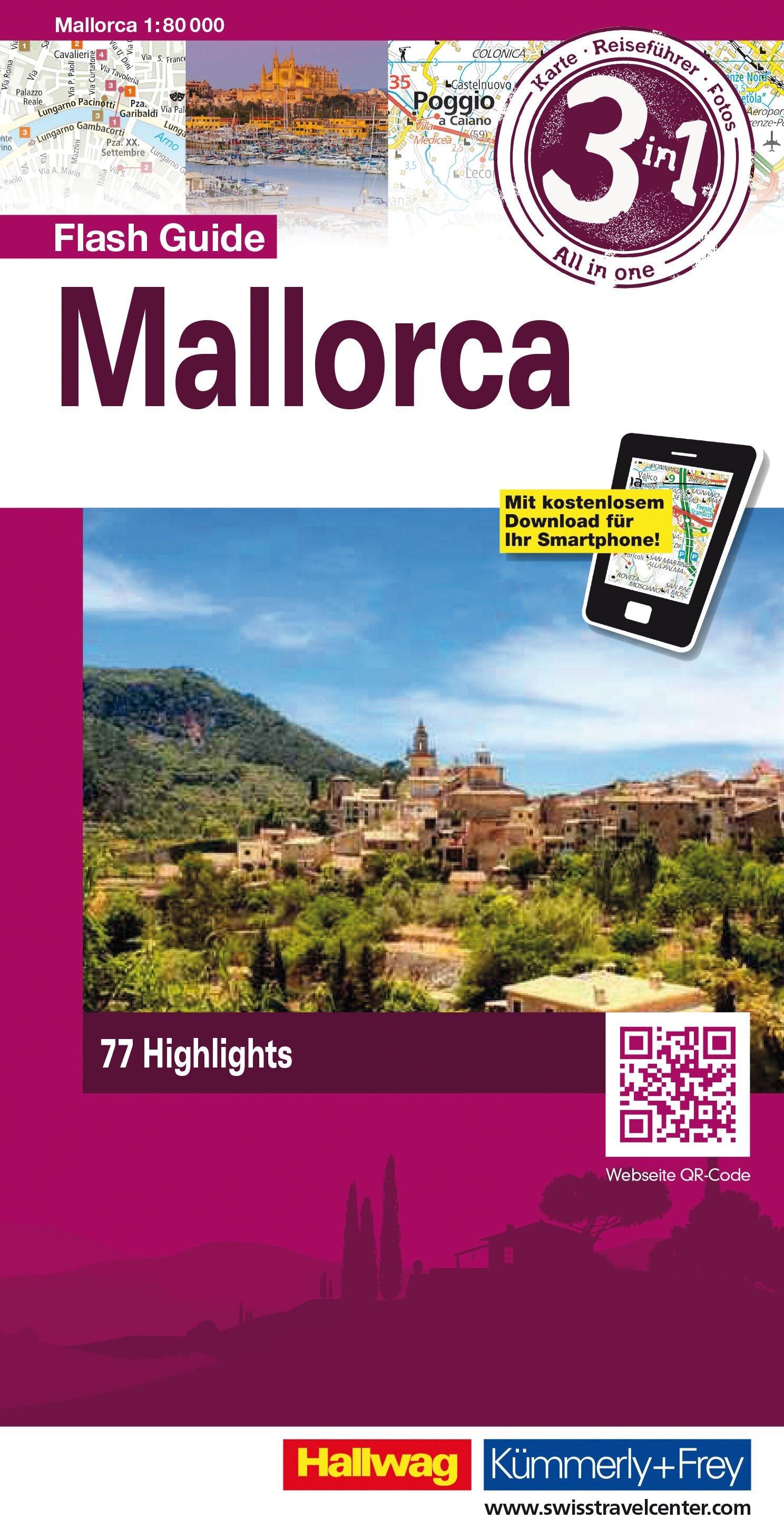 Carte de voyage - Majorque Flash Guide   Hallwag