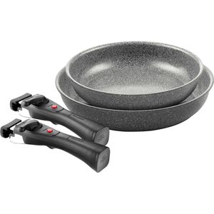 Ballarini Pfanne Torre, Ø 24 / 28cm, induktionsgeeignet, antihaftbeschichtet, Aluminium, Set 4-tlg.