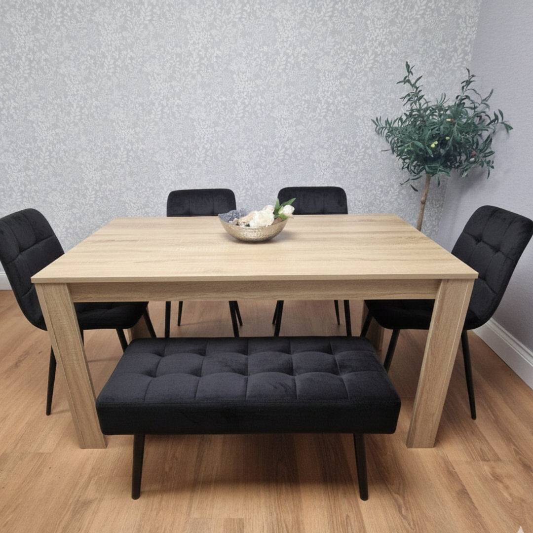 17 Stories 6 -Person Dining Set Beige 6