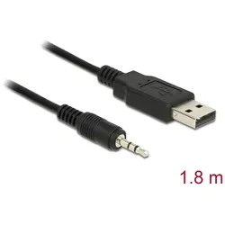 Delock Konverter USB 2.0 Stecker > TTL 2,5 mm 3 Pin Klinkenstecker 1,8 m (3,3 V)