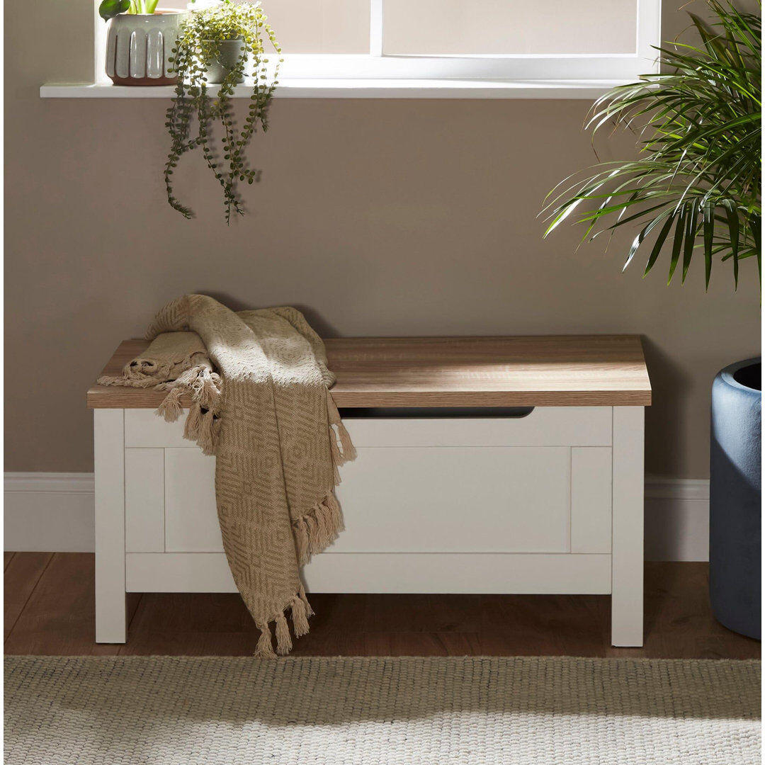 17 Stories Maryhannah Blanket Chest White 41cm H X 90cm W X 45cm D