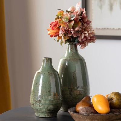 Crestview Collection Arden Vases Green Set of Two, Set of Two, Green