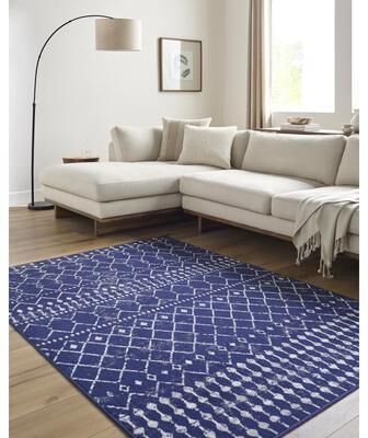 Livabliss Joel Mod Black/Ivory Ombre Geometric Striped Area Rug