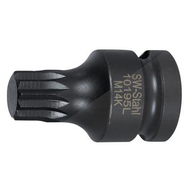 Sw Stahl IMPACT-Schraubendreheinsatz, 1/2, Innenvielzahn, M14 x 40 mm [Hersteller-Nr. 10195L-14K]