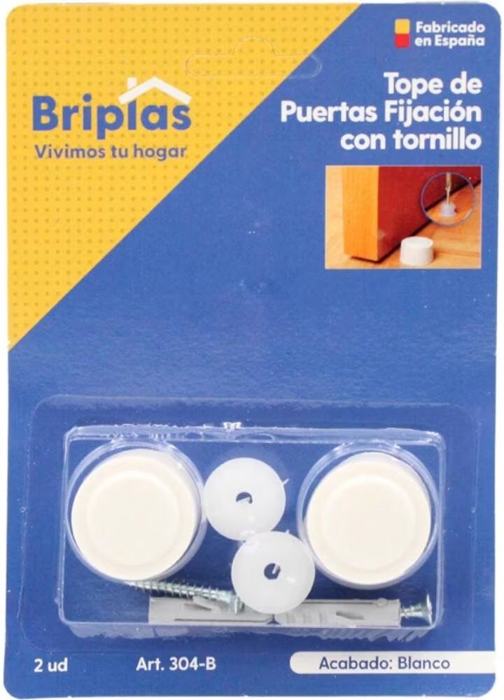 Tope De Puerta Briplas Con Fijación A Tornillo Blanco Talla Única Unisex
