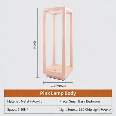 Inspired Finds Modern European Rechargeable LED Table Lamp Cordless Hotel Style Ambient Light pink