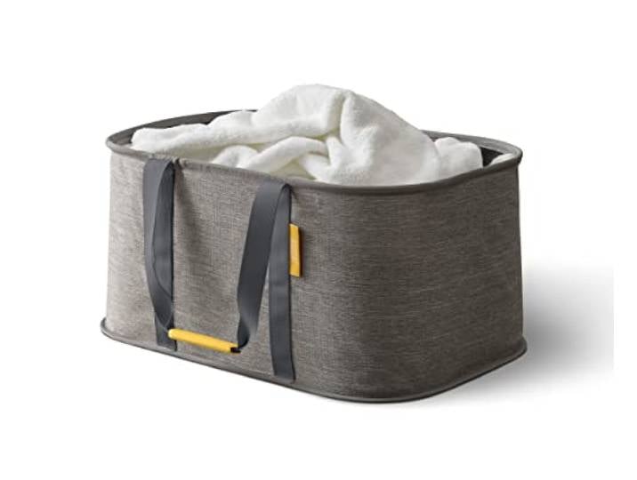 Joseph Joseph Hold-All - Panier à linge pliable 35L\, tissu durable\, résistant à l'humidité - Gris