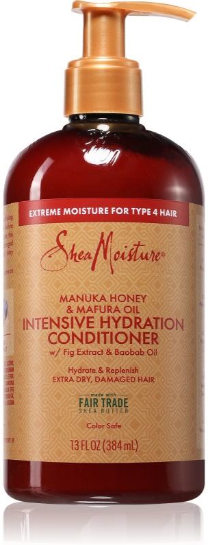 Shea Moisture Manuka Honey & Mafura Oil après-shampoing hydratant pour cheveux secs et abîmés 384 ml