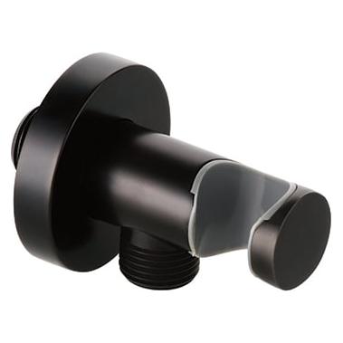 Kludi Wandanschlussbogen mit Brausehalter, mattschwarz (6054739-00)