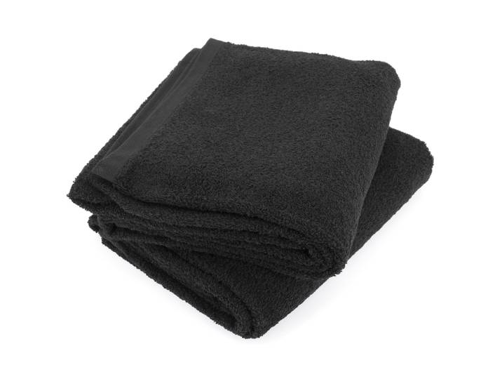 Lot de 2 draps de bain 90x150 cm ALPHA noir