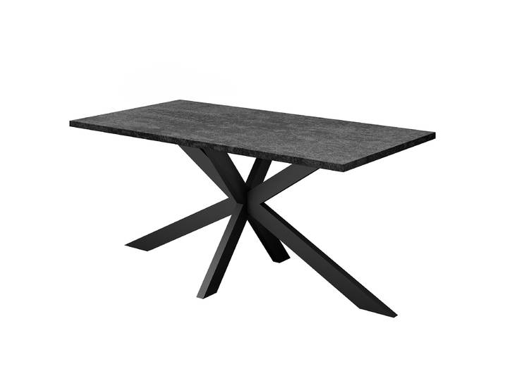 Esstisch Raghen 160 x 90cm Schwarz/Weiß/Anthrazit Sternförmig