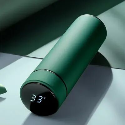 Smart Shopping Spot Temperature Display Thermos Cup Stainless Steel Insulated Bottle For Outdoor Activities & Father's Day Gift green