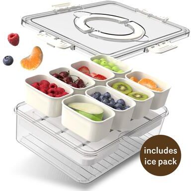 COOK WITH COLOR Snackle Box for Kids Lunch Box and Snack Container