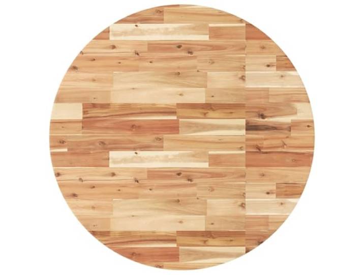 NKOPPFG Runde Tischplatte Akazie Massivholz 90 cm x 4 cm Vielseitig für Esszimmer, Bistro, Bar, Pflegeleicht, Robust, Stabil