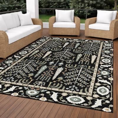 Addison Rugs Machine Washable Indoor/ Outdoor Global Hastings Chantille Rug