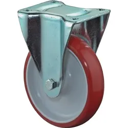 BS Rollen Bockrolle Guß-Polyurethan rot Rollenlager Rad-Ø 100 mm 125 kg - L410.B31.100