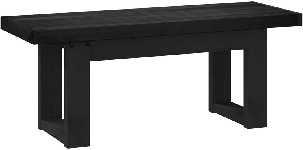 Brambly Cottage Upholstered Bench Black 45cm H X 120cm W X 41cm D