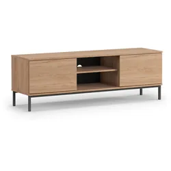 LOWBOARD Queba 2T Hellbraun 150/50/41 cm – TV Board Holzoptik modern
