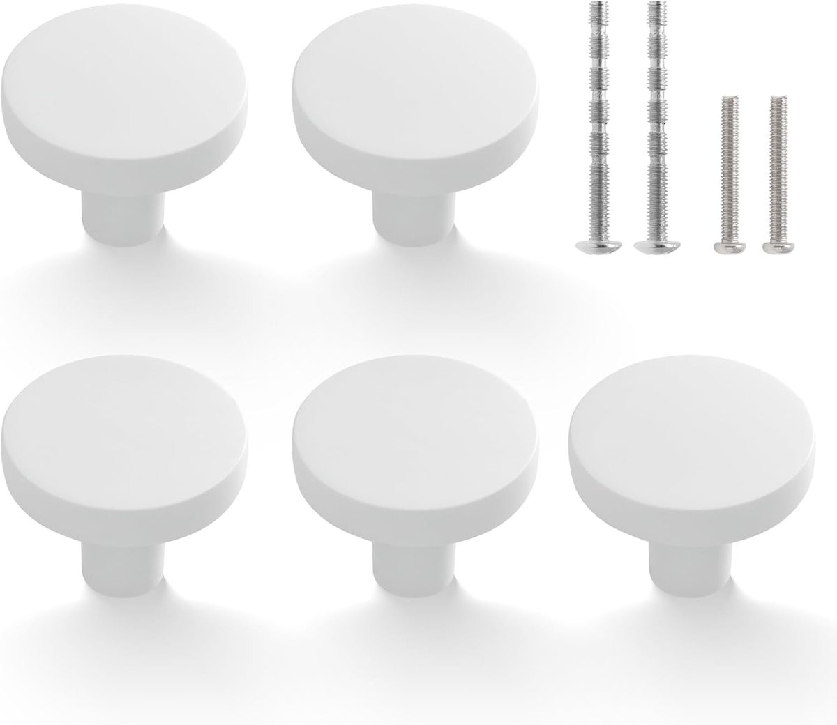 Wit Meubelhandgrepen Lade Trekkers met 3 cm Diameter