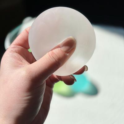 DynamicDeals Crystal Blue Squishy Toy Slow Rebound Stress Relief Fidget For Sensory Calm white