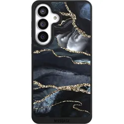 Nivocase Handyhülle für Samsung Galaxy S26+ Hülle NIVOpure Case Schwarz Glitzer Look Marmor Trends (Samsung Galaxy S26+), Smartphone Hülle, Schwarz