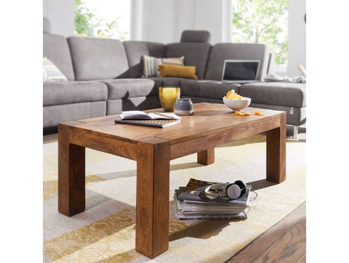 Table basse 110x60x40 cm en bois massif naturel