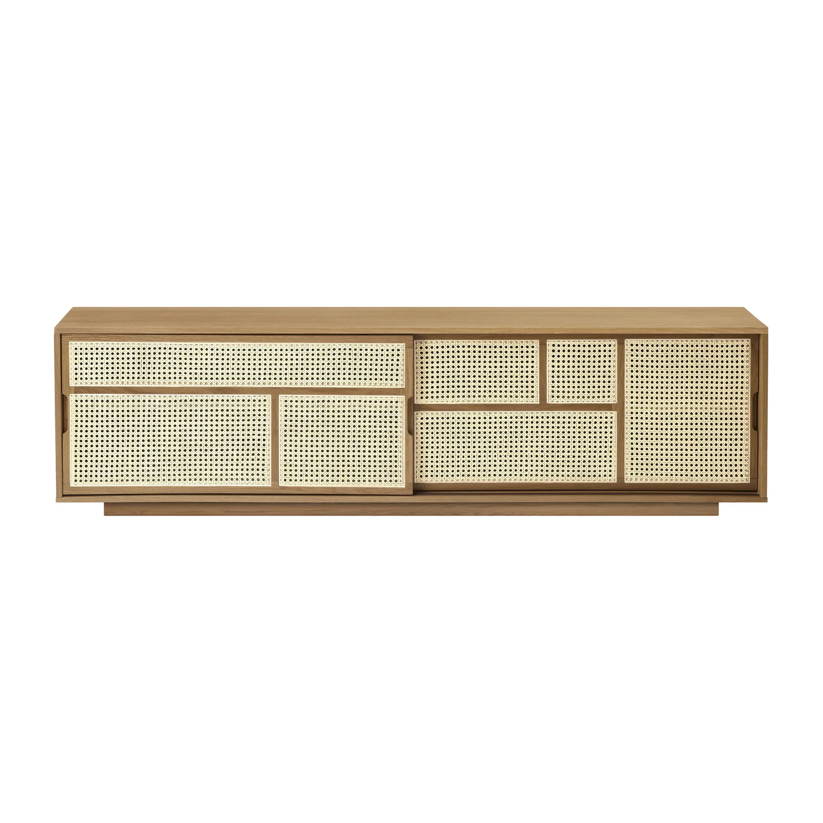 Design House Stockholm Air dressoir low in eiken en rotan, bruin