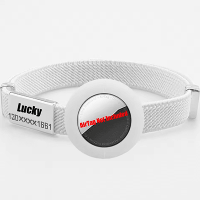 Inspire Picks SafeTrack AirTag Cat Collar With Personalized Name Tag & GPS Holder white N Case N Tag onesize 5 12in