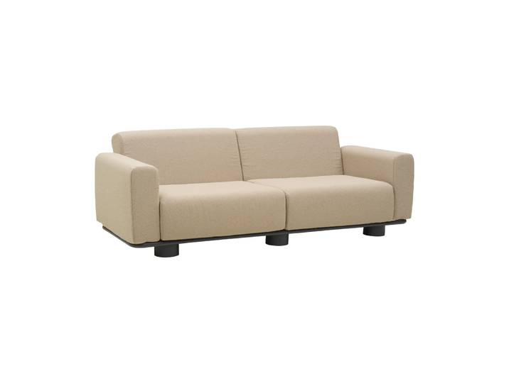 Brafab Canapé Bolster Anthracite-teddy beige, 2,5 places