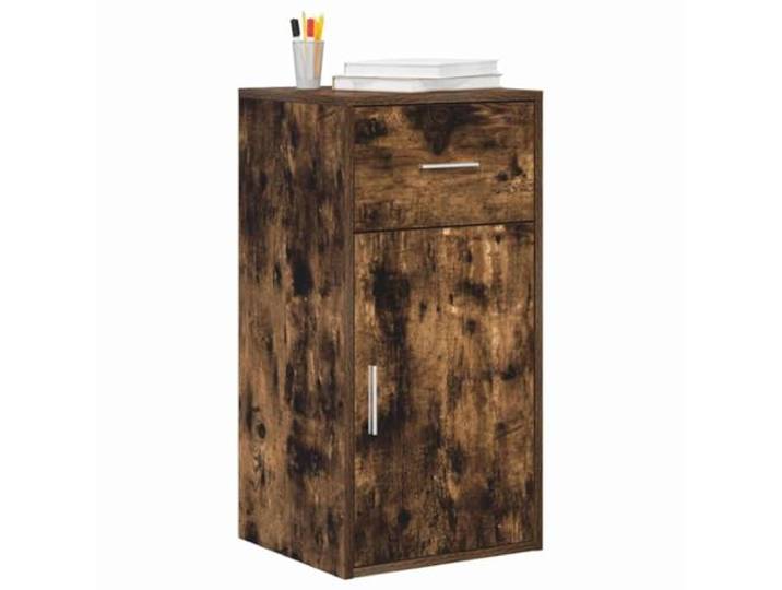 KTHLBRH Sideboard Eiche Smoke 38 x 34 x 75 cm Rechteckig, elegant, für Wohnzimmer, Esszimmer, Flur, minimalistischer Stil