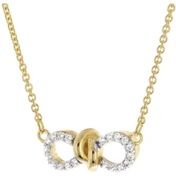 GLIZZ GL8336 Damen-Halskette Unendlichkeit Gold 333/8K Zirkonia-Collier