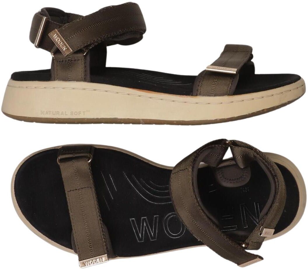 Woden Damen Sandalen, Braun, Gr. EU 38, kein / Etikett - Second Hand