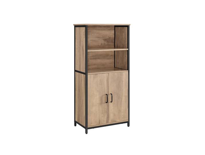 Hansiro Küchenschrank Paris, Braun, 60x124.5x35 cm, Esszimmer, Anrichten, Buffetschränke
