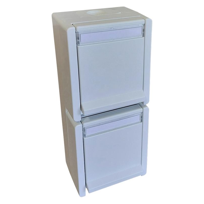 N&L Elektrotechnik N & L 27753 Doppelsteckdose Komplett Aufputz Weiss (27753)