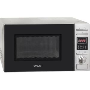 Exquisit Mikrowelle MW 820 DI, 700 Watt, silber, mit Drehteller, Garraum 20 Liter