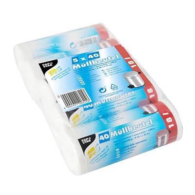 Starpak 40 Müllbeutel, HDPE 18 l 52 cm x 46 cm weiss