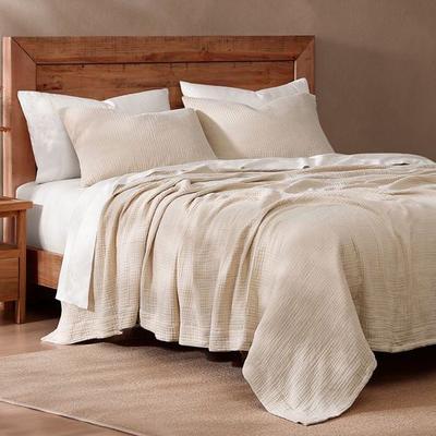 Hiend Accents Cotton Voile Blanket Set, King, Beige