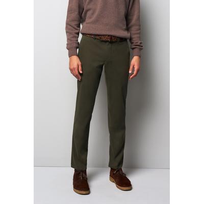 Chinos MEYER "M5.Chino", Herren, Gr. 33, Länge 32, grün, 98% Baumwolle, 2% Elasthan, unifarben, regular fit lang, Hosen, M5 Chino