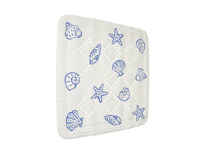 Spirella Duschmatte Concha Blau, Weiss PVC 55 cm