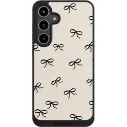 Nivocase Handyhülle für Samsung Galaxy S24+ Hülle NIVOpure Case Schwarz Muster Schleife Schleifen (Samsung Galaxy S24+), Smartphone Hülle, Schwarz