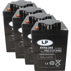 4x Landport EVX6-245 T11 6V 245Ah – 24V 245Ah Deep Cycle Batteriesatz