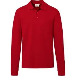 Langarm Poloshirt MIKRALINAR® ECO "817" - M - Rot