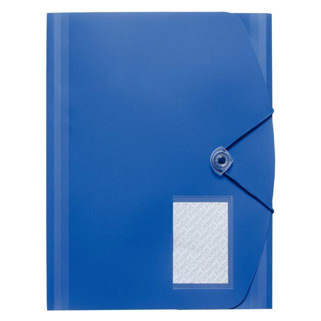 Foldersys Sammelmappe Jumbo A4 PP mit Gummizug blau (A4) (10028-40)